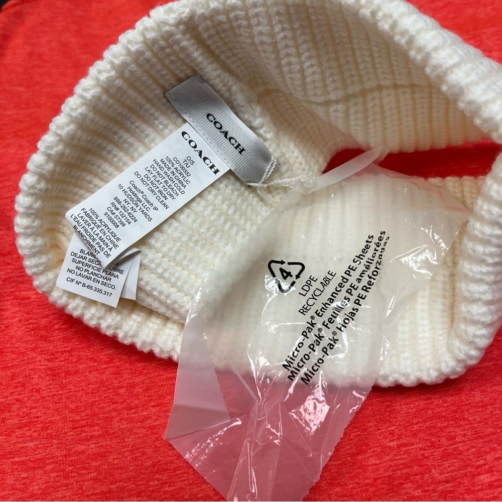 Coach Ivory Knit Headband - Picture 6 of 7